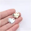 Charms Eruifa 20Pcs 17Mm Wholesell Pretty Heart Love Collar de aleación de zinc Pendiente Joyería de moda Hecho a mano Diy Colgante 2 colores Dhmvz