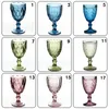 Wine Glasses 240/300ml Retro Embossed Red Glass Goblet Cup Juice Drinking Champagne Whiskey Wedding Party