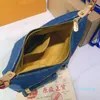 Джинсовая джинсовая сумка для плеча на плечо старая цветочная холст сумка для женщин Vintage 554 сцепление кошелька по талии по талии.
