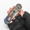 Chris Reeve Folding Knife Inkosi Limited Custom Version Titanium Handle Real Damascus Blad Perfekt Pocket EDC Outdoor Equipment Tactical Camping Survival Tools