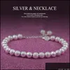 Bracelet à brins de perles pour femmes et hommes, bijoux de mode, plaque en argent sterling 925 sur chaîne en alliage, perles, bracelets de charme, bracelet Dhbwd