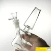 Neue 7-Zoll-Glas-Dab-Rigs-Wasserbongs zum Rauchen von Pfeifen mit 14 mm weiblichem Downstem-Glaskopf, dickem Pyrex-Becher, Recycler, berauschender Bong