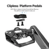 Bike Pedals Clipless/Platform Bicycle Pedals Mountain Bike Lock Pedal Turn Flat Pedal Aluminum Alloy Peilin Bearing SPD Pedal For CX-159 0208