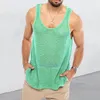 Men's Tank Tops Men Summer Knitted Top Loose Sleeveless Sportswear Boys Casual Fitness Bodybuilding Breathable Tees Plus Size Xxxl