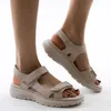 Sandalen Frauen Sommer Slip-on Flache Keile Nicht-slip Strand Offene spitze Atmungsaktive Sport Stil Weibliche Frau Schuhe #45