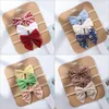 3pcs/set Lace Flower Print Ribbon Bows Headband For Kids Girls Newborn Baby Hairband Nylon Elastic Hair Band Headwear Hair Accessories 1540