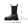 ブーツHouzhou Woman Chelsea Fashion Platform Black Shoes Autumn Winter Gothic Luxury Designerチャンキーフットウェア230207