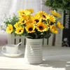 Dekorativa blommor 1st Pretty Artificial Sunflower Fashion Simulation Creative Home Decoration Supplies for Wedding Party Decor