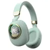 Headwear Bluetooth Headphones Light Cartoon Cat Wireless Headset Girls Stereo Gaming Wired Headsets Earphones