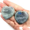 Charms Worry Stone Thumb Palm Energy Therapy Natural Flash Mas Spiritual Meditation Mineral Gems Drop Delivery 202 Ac