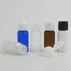 Parfüm şişesi 50 x flip üst kapak doldurulabilir plastik açık amber beyaz mavi şişe 15 ml küçük örnek şişeler