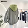 Felpe con cappuccio da donna Felpe con cappuccio NEEDBO MILF Felpe da donna Felpe con stampa di lettere Pullover in lana di agnello Sciolto Giacca stile coreano Manica intera Top casual 230207