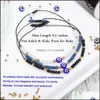 Link Chain Fashion Turkey Evil Blue Eye Bracelet Women Handmade Woven Rope Crystal Beads Friendship Bracelets Girl Birthday Party J Dhqo6