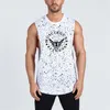 Tanques masculinos tops masculinos algodão oneck sem mangas muscleguys letra singlets gráficos de verão