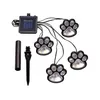 Lampade solari Impermeabile Paw Print Light Pet Trail Outdoor Prato Paesaggio Lampada Bianco caldo / Mti Drop Luci di consegna Illuminazione Dhuou