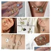 Charms Heart Star Moon for zawieszka DIY Angel Virgin Necklace Biżuteria Making Accessories Miedź Inkrustowana cyrkon Drop Delive Dhav2