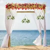 Estatuetas decorativas de corda de ara de ara floral garira para a porta da frente Eucalyptus Greenery Wedding Arch Cenário de cenário de noiva