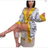 Женщины длинное повседневное платье в долларах house Home Hover Bandage Fashion Sexy Cardigan одежда свободная одежда для халата для халата одежды