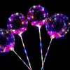 20pcs LED Light Up Bobo Baloons Nowator Zestaw Oświetlenie 20 -calowe przezroczysty glow bąbelek imprezowy Crestech168