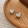 S3413 Fashion Jewelry For Women Cute Heart Stud Earrings Metal Peach Hearts Earrings