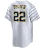 2023 personalizado 22 Christian Yelich City Connect Jersey ADAMES McCutchen Brandon Woodruff Josh Hader Ryan Braun Jace Peterson Lorenzo Robin Luis Urias Camisas de beisebol