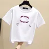 上級バージョンレディース Tシャツフランスミラノトレンディな服 C 文字グラフィックプリントカップルファッション綿ラウンドネックコーチチャンネル 4XL 5XL 半袖トップス Tシャツ