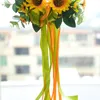 装飾的な花結婚式の人工花輪の閾値花DIYホームリビングルームパーティーペンダントウォールデコレーションヒマワリ