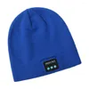 Berets Cap Compatible Headset 5.0 Call Bluetooth Knitted Hat Wireless Warm Knit Sports