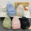 Sacs d'école femmes sac en toile Nylon étanche voyage sac à dos adolescent fille garçon sacs à livres