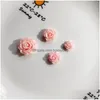 Andra 50st Color Mixture Mini Flatback Harts Components Cabochons Rose Flower för Scrapbooking Cameo Craft Diy Phone Nails Decals D DHUV5