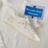 Ny release Italien Märke Dam Sneakers Super Star Skor lyx Gyllene paljett Klassisk Vit Do-gammal Dirty Designer Man Top Casual Shoe