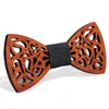 Bow Ties 1PC Delicate Wood Tie Mens Wooden Party Business Butterfly Cravat For Men Women Kids Smal22