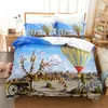 Beddengoed sets luchtballon dekbedovertrek set jongens sport thema quilt linnen mode kinder dekbedbedder bed