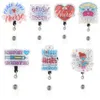 10 Pcs / Lot Porte-clés Mix Style Medical Series PEACE LOVE INFIRMIER Étudiant Infirmier Badge Bobine Pour Travailleur De La Santé Accessoires Porte-Badge