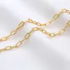 Catene 10 Metri Gioielli fai-da-te Catena di ciondoli saldati ovali semplici Catena placcata in rame 14K Collana con bracciale spesso in oro a conservazione del colore 2023