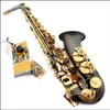 Quality SAS-R54 Alto Saxophone E-Flat Black Nickel Sax Alto Mouthpiece Golden key Ligature Reed Neck Musical Instrument Accessories