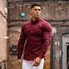 Mens Casual Shirts Fashion Long Sleeve Solid Super Slim Fit Man Social Business Dress Brand Fitness Sports Clothing 230208