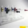 mini glass blunt smoking pipes bongs Martian Glass Blunt bong with sliver blue gold black red colorful hand pipes for tobacco