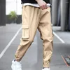 Pantalons pour hommes Pantalons pour hommes Pantalons à la cheville Streetwear Chaud Taille moyenne Cordon de serrage Cargo