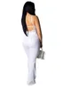 女子ジーンズファッションホワイトワイドレッグパンツセクシーなスリム女性ママハイウエストスキニーソリッドベルボトムS-2xl
