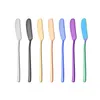 Bakeware 304 Stainless Steel Butter Knife Cake Tools Cheese Dessert Jam Spreaders Cream Knifes 7 Colors Multifunctional Baking Tool LT222