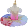 Stage Wear 2023 Ballet Tutu Skirt Children Colorful Swan Lake Dance Performance Costumes Beauty Clothing