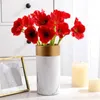 Flores decorativas 2 piezas de 32 cm PU decoración realista artificial para mesa de la casa de la cocina de la sala de flores comedor de la sala de estar
