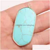 Charms Natural Stone Pendant Rectangar Rose Quartzs Faceted Necklace For Diy Jewelry Birthday Gift Size 23X4Mcharms Drop D Dhmcj