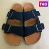 Boston Sandalen dames Klompen Pantoffels Designer Slippers Duitsland Kurk sandaal bont glijbaan heren Loafers Schoenen dames Leer Suède Taupe slipper Arizona Tow-strap Sandaal