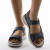 Sandalen Frauen Sommer Slip-on Flache Keile Nicht-slip Strand Offene spitze Atmungsaktive Sport Stil Weibliche Frau Schuhe #45