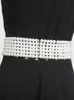 Ceintures LGRQ 2023 Automne Nouvelle Mode Femmes Ceinture Taille Décoration Solide Diamant Tressé Perles Jarretelles Accessoires Femme Marée 19J206 G230207