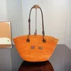 Häkeln Einkaufstasche Webe Strohübtaschen Frauen Handtaschen Designer große Kapazität Einkaufstaschen Leichte Geldbörse Lafite Gras Sommerferien Luxus Strand Totes 4 Farben