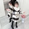 Jackor Autumn Winter Girls Casual Jackets varm huva ytterkläder Fashion Woolen Long Coat Children Clothing TeeAnge Girls Outfits 12 14y 230208