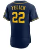 2023 Personnalisé 22 Christian Yelich City Connect Jersey ADAMES McCutchen Brandon Woodruff Josh Hader Ryan Braun Jace Peterson Lorenzo Robin Luis Urias Maillots de baseball